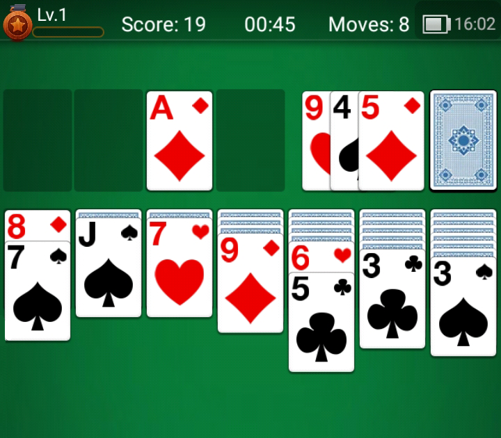 A screenshot of a game of Solitaire